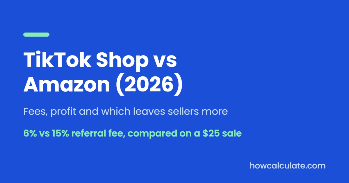 TikTok Shop vs Amazon: Which Leaves Sellers More Money? (2026)